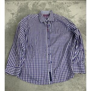 Robert Graham Long Sleeve Button Down Shirt Men's Size 3XL Purple Classic Fit
